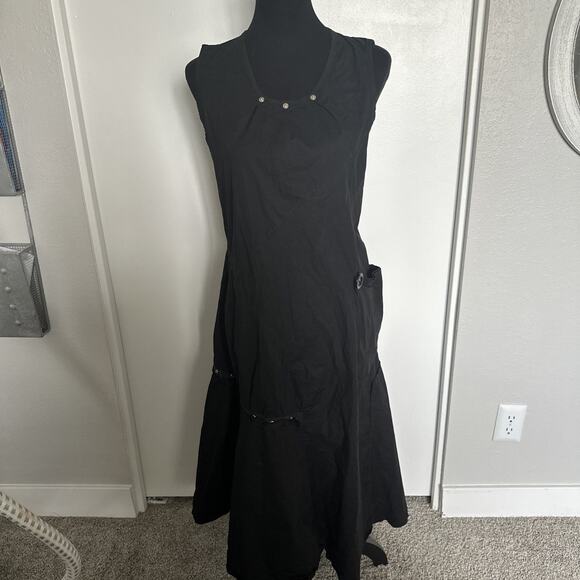 Roni Rabl Dresses & Skirts - RONI RABL Lagenlook Midi Dress Artsy Cotton Black Small